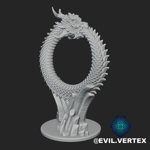 👾 Uroboros/Ouroboros V1・ STL File for 3D printing・Cults