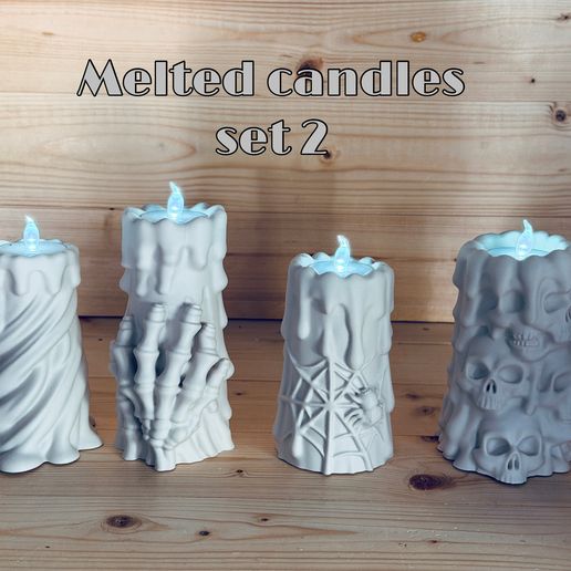 Melted candle set 2