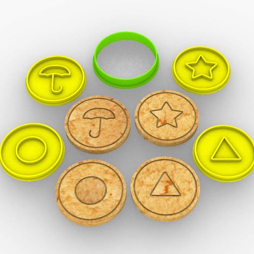 Squid Game" cookies 3D model