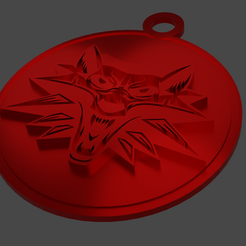 The-witcher-amulet.png STL file The witcher keychain / amulet・3D printable model to download