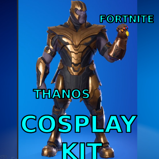 Marvel Thanos avengers, Video game, Movie, Fortnite, Full armor and weapon Cosplay Kit , kitbash ALl in one, gift, holiday, Present, Comics