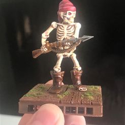 0504937f69c2dd05cb200d4a9df54a9a_display_large.JPG Archivo STL gratis Guerrero Esqueleto Pirata de 28mm con Arpón・Diseño por impresión en 3D para descargar