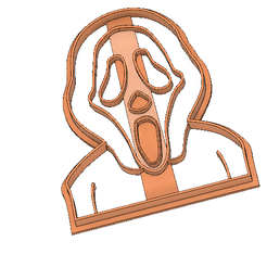 Untitled.png Archivo STL gratis Cortador de galletas Scream・Diseño por impresión en 3D para descargar