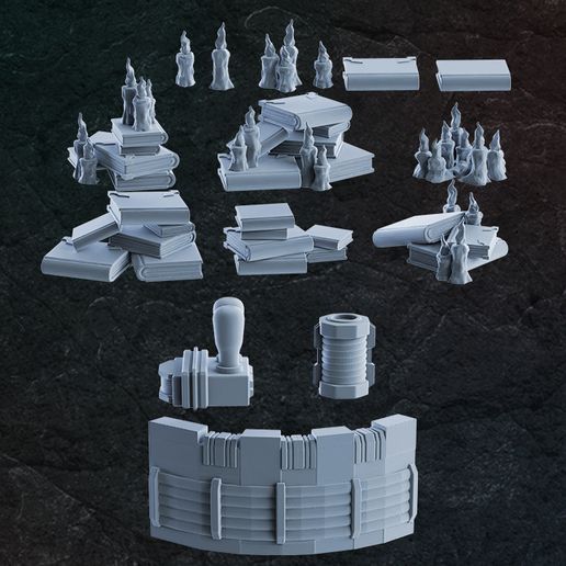 🎲 Bases Decor Set x15・ 3D File for ・Cults
