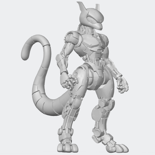 Figurine Mewtwo Avec EXO Armure Et Limiteur Psy - Film Pokémon - Résine 10cm - Neuve