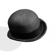 00_00000.jpg HAT 3D MODEL  Top Hat DENIM RIBBON CLOTHING DRESS British Fedora Hat with Belt Buckle Wool Jazz Hat for Autumn Winter Valentino Garavani - Rabbit skin calfskin ribbon antique metal