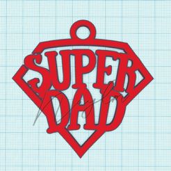 Llavero-Super-DAD-1.jpg STL file Llavero Super DAD・3D printer design to download