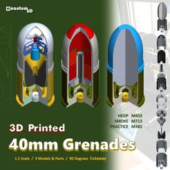 3D Printed.40mm Grenade.40mm M382 M433 M713 Grenade.equantum_3D Model Grenade Cutway_.jpg 40mm Grenades Assembly - Cutaway