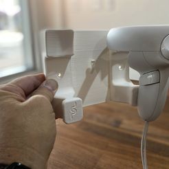 dual-half-mounted3.jpg Free STL file Oculus Quest 2 Controller Wall Mount・Template to download and 3D print