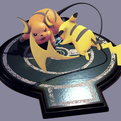 Pikachu.png Fichier STL Combat Pikachu vs Raichu・Modèle pour impression 3D à télécharger