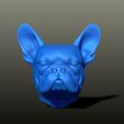 Phoebe01.jpg French Bulldog STL Bust & Magnet – High Detail Dog Sculpture for 3D Printing (Fridge Magnet Model)