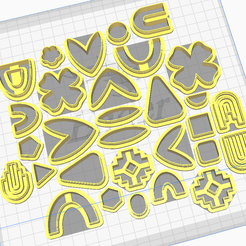 333-333.png STL file Affordable Polymer Airdry Clay Cutter 30pcs Set 20220311 with BONUS Cutters・Template to download and 3D print, POLYMER_CUTTERS_DESIGNS