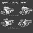 Quad Gatling Laser without gun shield Renault Pattern Support Weapons Compilation - presupported