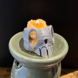 IMG_9801.jpg Skull Candle Holder with Brain Mold Set - 3D Printable STL Files