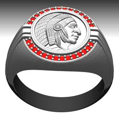 8.jpg Archivo STL Anillo indio joyas de plata oro imprimible modelo 3D・Diseño de impresora 3D para descargar