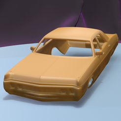 a001.png STL-Datei DODGE POLARA HARDTOP COUPE 1970 (1/24) bedruckbare Karosserie・Design zum Herunterladen und 3D-Drucken