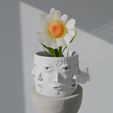MultiFacedVaseFlowerPot2.jpg Vase Flower Pot Container for Printing Multiple Faces Abstract