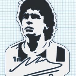 diego llavero.jpg STL file maradona keychain・3D printer model to download