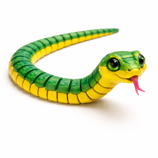 Flexi Snake Articulated Fidget Toy – Print-in-Place Flexible Serpent STL