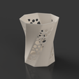 test_vase_3.png octagonal vase with hole patterns