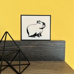 IMG_2148.jpeg Fichier STL Tableau mural 2D Capybara・Objet pour impression 3D à télécharger