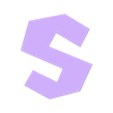 Letra S.stl Super Mario bros logo Separate Lettering and Base