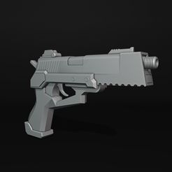 2023-03-19_21-06.jpg 3D file Futuristic Handgun・Model to download and 3D print