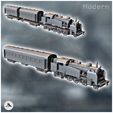 1-PREM.jpg Tren de vapor 2-4-4 con coche de pasajeros (1) - Moderno WW2 WW1 Guerra Mundial Diaroma Wargaming RPG Mini Hobby
