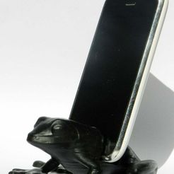 007-5.jpg Free STL file Iphone Frog holder・3D printer model to download