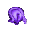 Eve apple Snake LOW RES.stl the beginning of sin (LOW - RES model)