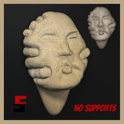 abstract-art-the-backup-3D-MODEL-1.jpg Fichier STL Art abstrait Face WallArt Lucid Dream The Backup・Modèle à télécharger et à imprimer en 3D