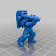 1_MissileLauncher.png Free STL file Angelic Space Soldiers with Heavy Weapons・Template to download and 3D print