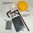 LED LAMP MODEL/PART LY NOT INCLUDED PUMPKIN GALLOW, SUPPORT AND HANGS Illuminated hanging Halloween pumpkin