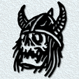 project_20230803_1038320-01.png viking skull wall art skull viking wall decor 2d art
