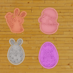 untitled.png STL-Datei COOKIE CUTTER Osterhasen 2・Modell für 3D-Drucker zum Herunterladen