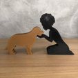 WhatsApp-Image-2022-12-20-at-09.26.45.jpeg Girl and her Golden Retriever (afro hair) for 3D printer or laser cut