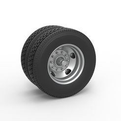 1.jpg Archivo 3D Diecast 5 Agujero doble rueda de remolque Escala 1:25・Objeto de impresión 3D para descargar