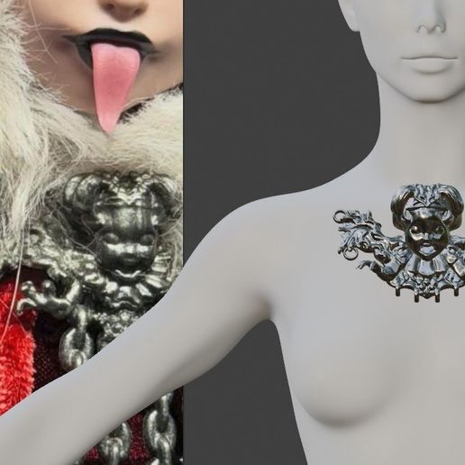 Monster High Skullector KRAMPUS Doll Pendant 3D STL for Cosplay