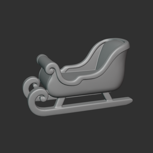 sleigh_render.png Adorno de trineo de Papá Noel