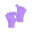guantes x2 arquero llavero.stl перчатки брелок байкер вратарь