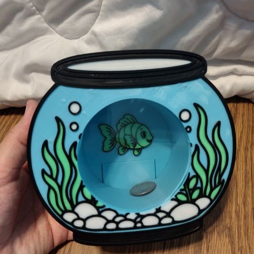 Fishbowl Piggy Bank With Commercial License