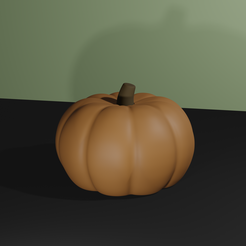 render1.png STL-Datei Standard-Kürbis・Modell zum Herunterladen und 3D-Drucken