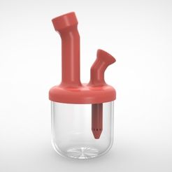 untitled.333.jpg Файл STL BONG WEED WITH 80 mm GLASS・Модель 3D-принтера для загрузки