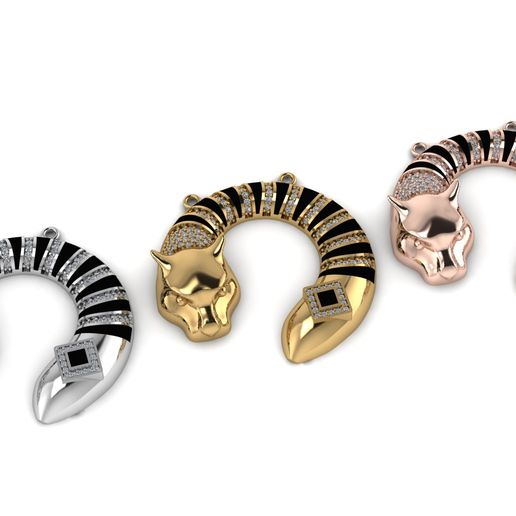 Tiger pendant 02 3D model