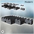 1-PREM.jpg Large modern factory with glazed shed roof, multiple accesses, and brick walls (10) - Modern WW2 WW1 World War Diaroma Wargaming RPG Mini Hobby