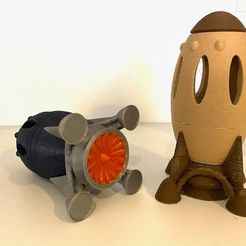 Both.jpg Free STL file Duplo Rocket - Child Friendly・3D printing design to download
