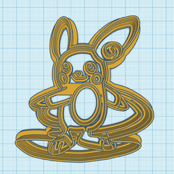 026-Alolan-Raichu.png Файл STL Покемон: Вырезалка для печенья Alolan Raichu・3D-печатная модель для загрузки