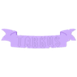 Rhino Scroll Tarkus.stl Editable Text Scroll for Space Marine Vehicles