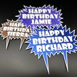 Happy-Birthday-Topper-_-Richard-Sierra-Jamie_Print-in-place-gift-for-friends-and-family-by-coopscust.jpg Happy Birthday Cake Topper for Jamie/Richard/Ryan/Emily/Grandpa/Andy/Mummy