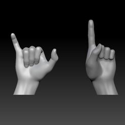 7X1.jpg STL file HAND SIGN LANGUAGE ALPHABET Y Z・3D printing template to download